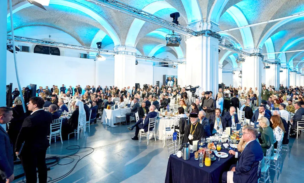 Guests gather at the National Prayer Breakfast in Kyiv, Ukraine.